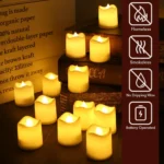 Flameless LED Votive Candles Set 100+Hour Lasting Electric Candles Battery Operated Tealight - Image 9