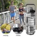 2L Sport Water Bottle With Straw Portable Leak-Large Capacity Water Cup With Motivational Quote Time Marker - Image 48