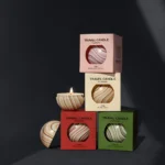 Spherical Scented Candles in Curved Tin Cans Smokeless Soy Wax Wedding Favors Photo Props Home Ambiance Decor - Image 5