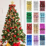 1box Christmas Balls Christmas Tree Ornaments Ball Xmas Hanging Tree Pendants Home - Image 2