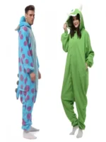 Pixar Monsters Inc 3 Eyed Alien Onesie Pajamas Warm Fuzzy Sleepwear - Image 8
