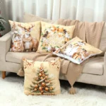 4pcs Merry Christmas Cushion Cover Home Decorations - Image 7