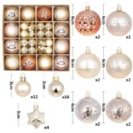 44Pcs 3/6CM Christmas Ball Christmas Tree Decoration Ornaments for Home Decor - Image 10