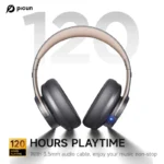Picun B8 Bluetooth Headphones 120H Playtime Headset Wireless Bluetooth 3EQ Mode Low Latency Hands-Free Calls Over Ear Headphones - Image 4