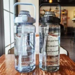 2L Sport Water Bottle With Straw Portable Leak-Large Capacity Water Cup With Motivational Quote Time Marker - Image 3