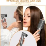 8 in 1 Handle Foldable Hair Dryer Portable Multifunctional Home Hair Dryer Folding Styling Comb Multi Hair Styler Hair Care - Image 3