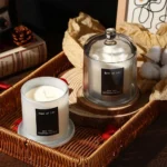 Aromatherapy candle home decoration holiday gift aromatherapy plant candle smokeless with glass cover
