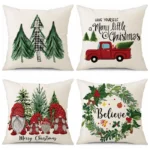 45cm Merry Christmas Cushion Cover Pillowcase 2024 Christmas Decorations for Home Ornament - Image 4