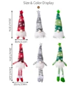 Christmas Gnome Ornaments LED Light Plush Knitting Crafts Tree Pendant Christmas Decorations for Home Kids Gift - Image 6