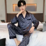 Pajamas Men Spring Summer Thin Ice Silk Luxurious - Image 2