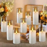 5-120PCS Wedding party Led Candles with Battery Operated Candles Flameless Fake Candles Romantic Ambiance Home Decor Acrylic Cup - Image 7