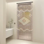 Bohemian Bamboo Bead Door Curtain 2*0.9M Chocolate Color Natural Wood Home Decor Ventilation Sunlight Block for Home Bedroom - Image 8