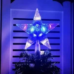 15cm Christmas Tree Top Star Light LED Glowing Star Lamp Xmas Tree Decoration Home Xmas Party - Image 2