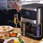 1400W 6L Smart Air Fryer Oven Large Capacity 360 Hot Air Circulation Transparent Window Healthy Cook for Home Kitchen Appliance - Image 2