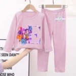 Cute K Pop Demon Hunter Pajamas for Children Cartoon Letter Printed Nightgown Children Kawaii Loungewear - Image 3