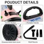 VickyHome Pet Dog Cat Grooming Hairdryers Professional 2800W Variable Speed Powerful Efficient Hair Fur Blower Dryer,3 Nozzles - Image 14