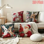 1pcs 2D Christmas Pillow Cover Xmas Party Decoration - Image 28