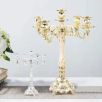 European Candle Holders Metal Candle-Stick Stand Home Decoration Bedroom Lighting Romantic Wedding Confession Essential 5 Heads - Image 7