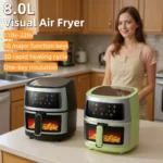 8L Electric Air Fryer Large Capacity Convection Oven Deep Fryer Without Oil Kitchen 360°Baking Viewable Window Home Appliance - Image 6