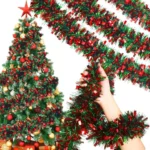 Christmas Tree Decorations Christmas Tinsel Garland Metallic Shiny Garland for Christmas Home and Living Room Decoration - Image 3