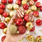 50Pcs Christmas Tree Balls Ornament Xmas Trees Hanging Bauble Pendant - Image 8