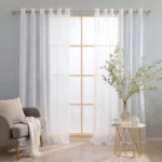 White Sheer Curtains Drapes 132CM Width for Living Room Grommet Top Lightweight Airy Gauzy Light Filtering Window Treatments - Image 12