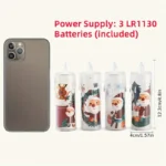 4PCS Christmas LED Candles, Flameless Flickering Electronic Tea Lights,Santa Claus Projection Night Light for Holiday Home Decor - Image 6