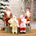 1~4PCS 2025 Christmas Decoration for Home Santa Claus Plush Doll 30cm Navidad Party Decor Xmas Ornaments New Year Gift - Image 10