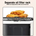 1400W 6L Smart Air Fryer Oven Large Capacity 360 Hot Air Circulation Transparent Window Healthy Cook for Home Kitchen Appliance - Image 10