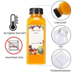 500ML Juice Bottles with Caps Clear Empty Reusable Bottles with Brush Funnel and Labels for Smoothies and Other Beverages YY177 - Image 10