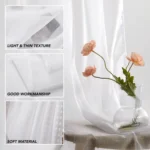 White Sheer Curtains Drapes 132CM Width for Living Room Grommet Top Lightweight Airy Gauzy Light Filtering Window Treatments - Image 8