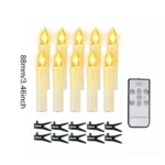 10PCS Candle Lights Battery Operated Christmas Tree Decor Christmas Tree Candles with Clips for Party/Holiday Decoration - Image 6