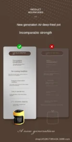 2025 Multifunctional 220V air fryer household transparent visualization fully automatic air fryer small capacity electric fryer - Image 10