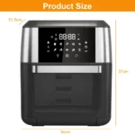 2400W 9L/1700W 12L/1350W 10L Hot Air Fryer Multi-function air fryer Automatic Programmes with LED Touch Screen timable air fryer - Image 10