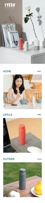 Tyeso Stainless Steel Pocket Insulated Water Bottle Cute Compact Slim Design High Aesthetic Appeal Perfect for Hydration - Image 11