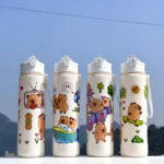 800ml Capybara Insulated Water Bottle with Straw & Handle Portable Sports Drinking Bottle Kawaii Water Cup for Boys Girls Daily - Image 13