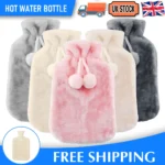 2L Luxury Hot Water Bottle with Faux Fur Cover - Soft & Fluffy High-Quality Rubber - Image 6