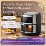 8L Electric Air Fryer Large Capacity Convection Oven Deep Fryer Without Oil Kitchen 360°Baking Viewable Window Home Appliance - Image 2