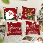 1pcs 2D Christmas Pillow Cover Xmas Party Decoration - Image 4