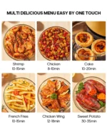 Free Electric Hot Glass Air Fryers Oven 12-in 1 2.5L White Air Fryers with Nonstick Basket Home Kitchen Appliances - Image 9