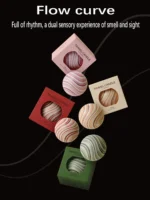 Spherical Scented Candles in Curved Tin Cans Smokeless Soy Wax Wedding Favors Photo Props Home Ambiance Decor - Image 9