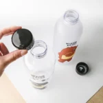 Water Bottles Cute Panda Bear Cup 1000ml With Straw Transparent Cartoon Water Bottle Drinkware Frosted Leak-proof Protein Shaker - Image 10