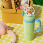 24oz Stainless Steel Whale Fountain Tumbler with Handle Whale Water Cups for Kids Teens and Adults - Image 6