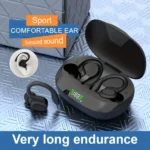 True Wireless Earbuds, Tws Headphones with Microphone, Sports Ear Clip Headphones, Stereo In-Ear Headphones with Led Display - Image 2