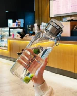 2L Large Capacity Glass Water Bottle Transparent Milk Juice Cup Outdoor Portable Leakproof Drinkware Tea Water Glass Bottle 2L - Image 16