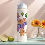800ml Capybara Insulated Water Bottle with Straw & Handle Portable Sports Drinking Bottle Kawaii Water Cup for Boys Girls Daily - Image 12