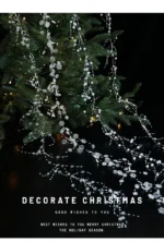 Fishing Line Fixed Pearl Chain Connected Beads Christmas Ice Crystal Pendant Bead String Rattan - Image 7