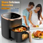 OYAJIA 6L Air Fryer with Smart Touch Display 60 Minutes Timer & 80°C-200°C Adjustable Temperature& 8 Preset Cooking Modes - Image 8