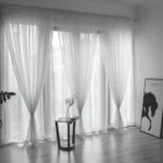 Voltsify Sheer Voile Window Curtain Panel, 100cm W x 200cm H - Image 3