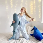 Fashionable Women's Two-Piece Pajama Set Satin-Like Long Sleeve with Bow Design Breathable & Silky Viscose - Image 7